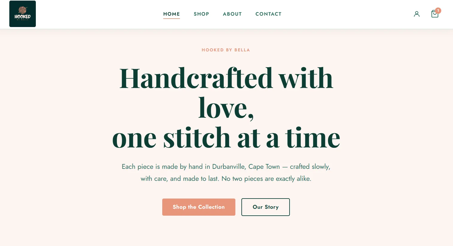 Hooked by Bella website, built by ClearSite Studios
